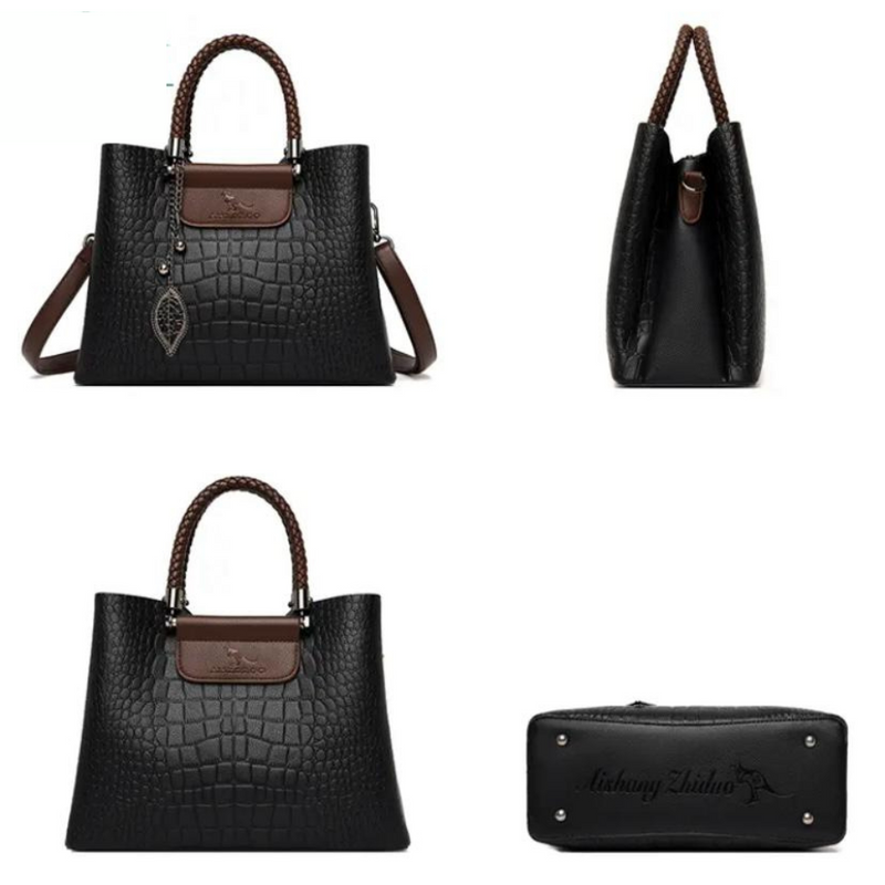 Bolsa Crossbody em Couro Aligator 3 Camadas - Aligab