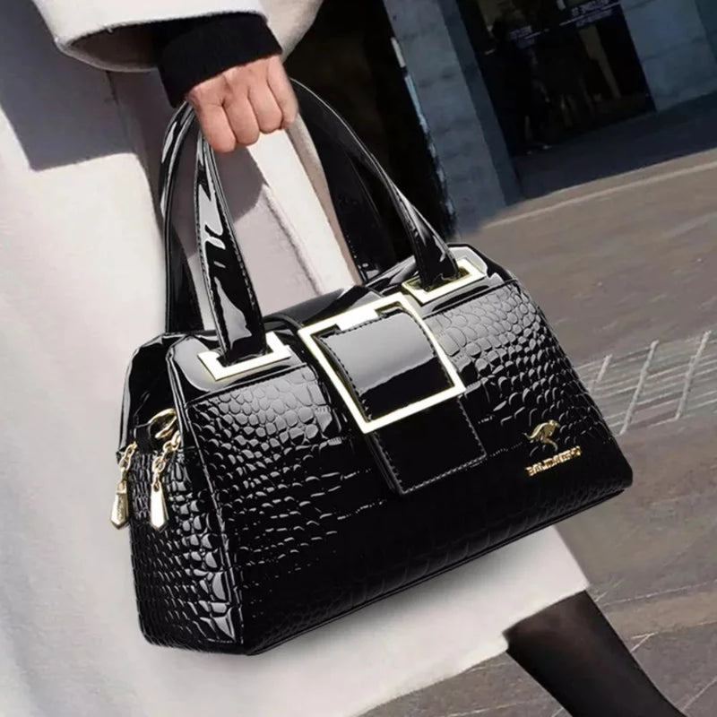 Bolsa em Couro Crocodilo Luxo com Brinde - Patt